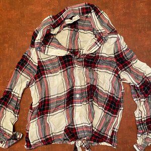 Cropped Plaid Blouse